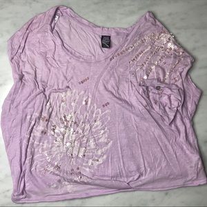 Light weight Purple Sequin Free People Top Loose